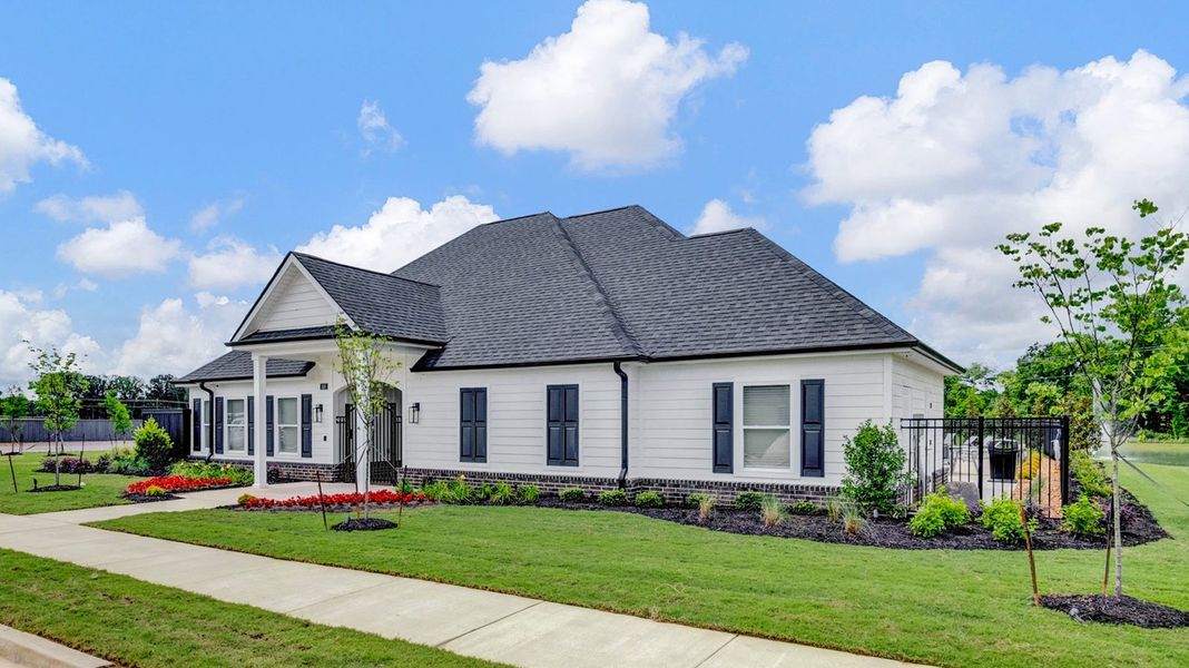 Front exterior of a new home in Riverwood Gardens, Oakland, TN, highlighting curb appeal (Image 19).