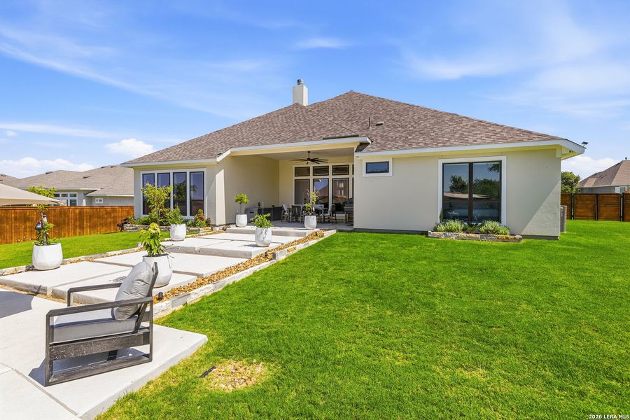 Exterior details and patio area of a home in Megan's Landing, Castroville (Image 25). Exterior details and patio area of a home in Megan's Landing, Castroville (Image 25).