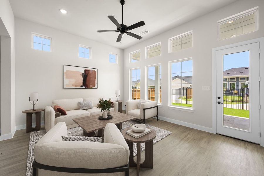 Furnished interior view inside a new home in MidTowne, Midlothian (Image 7). Furnished interior view inside a new home in MidTowne, Midlothian (Image 7).