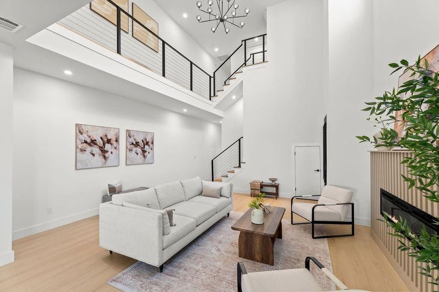 Furnished interior view inside a new home in , Dallas (Image 32).