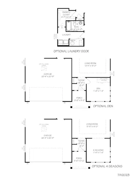 2D floor plan layout for the Palazzo by Epcon Communities in The Courtyards by The Manor, Alpharetta, GA (Image 26).