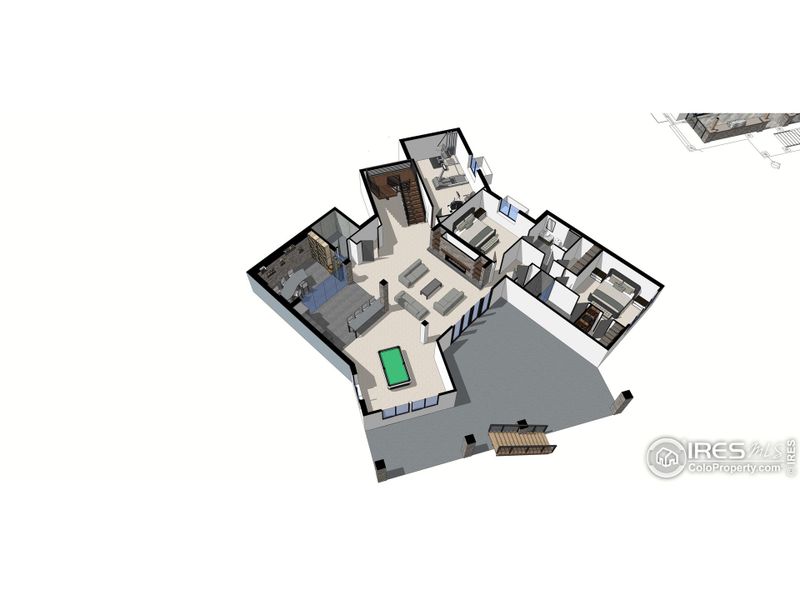 Lower Level Floor Plan View