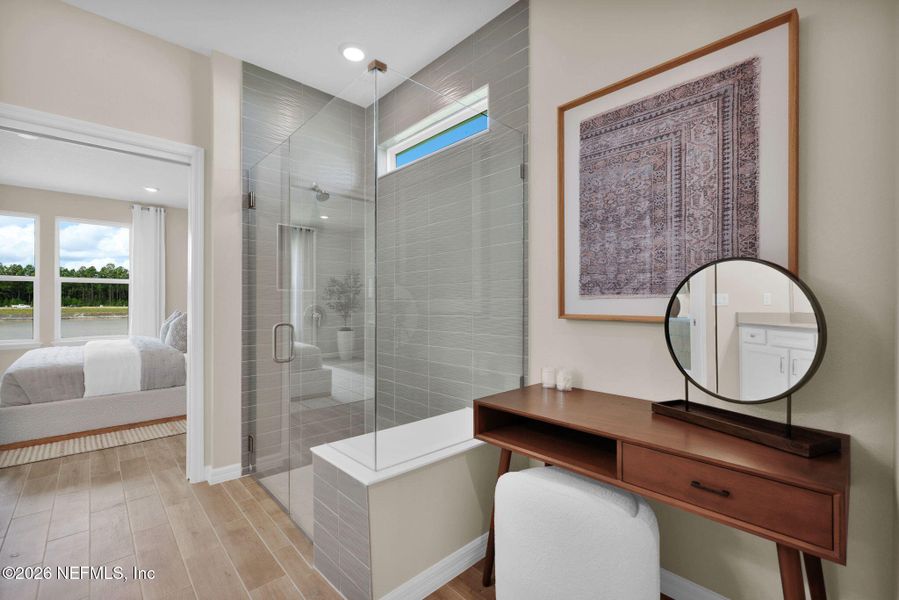 Furnished interior view inside a new home in Westerly Park at Wildlight, Yulee (Image 17).