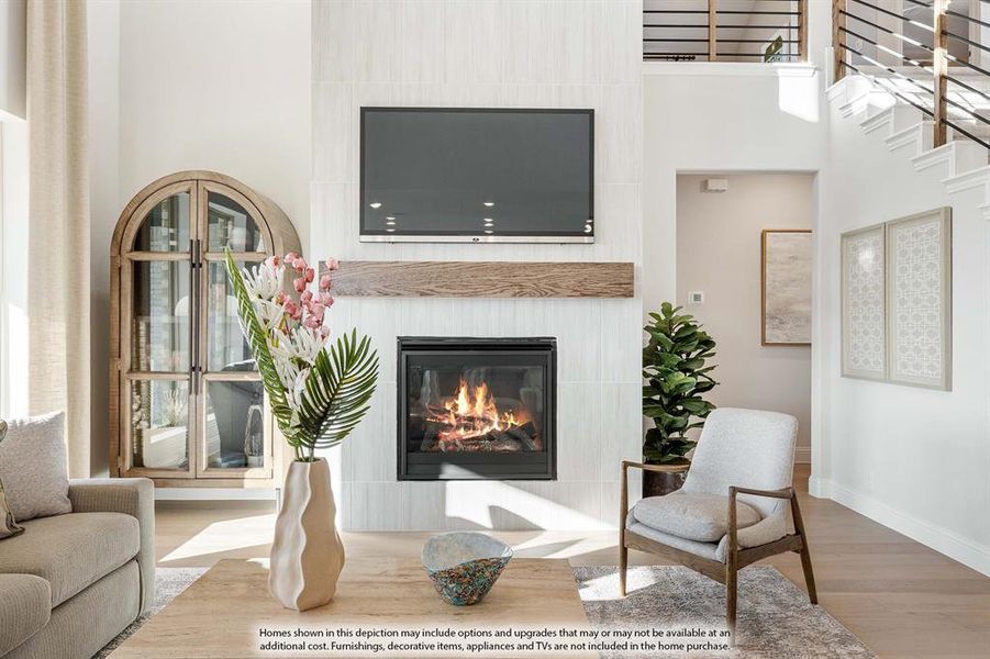 Furnished interior view inside a new home in ArrowBrooke, Aubrey (Image 21).
