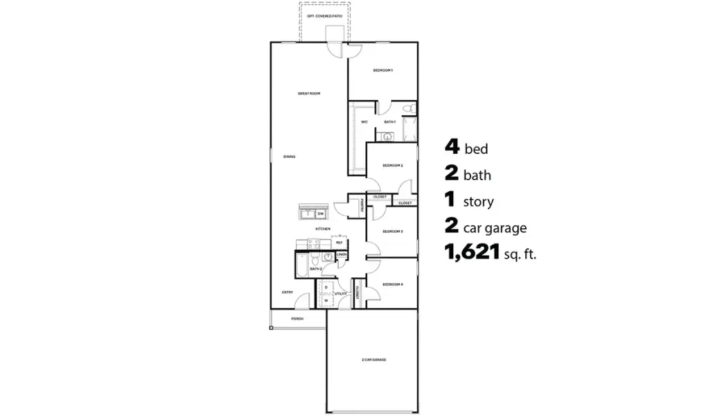 2D floor plan layout for the Ember - T30E by D.R. Horton in Red Rock Village, Red Rock, AZ (Image 5). 2D floor plan layout for the Ember - T30E by D.R. Horton in Red Rock Village, Red Rock, AZ (Image 5).