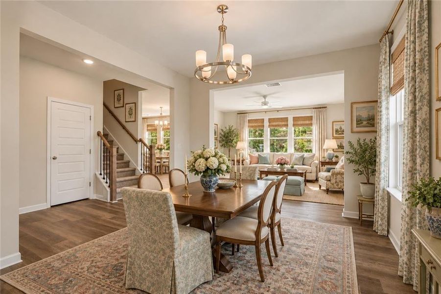 Furnished interior view inside a new home in The Brooke at Rivertown, South Fulton (Image 18).