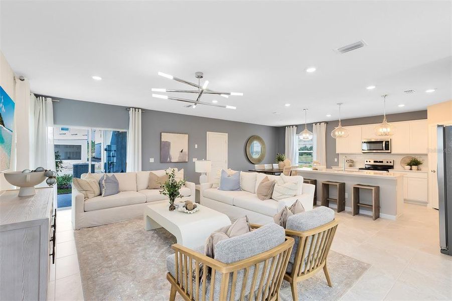Furnished interior view inside a new home in Parkside Trails, Clermont (Image 20).