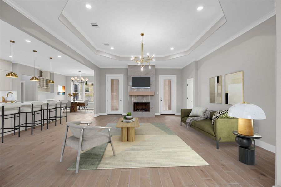 Virtual staging of living area Virtual staging of living area