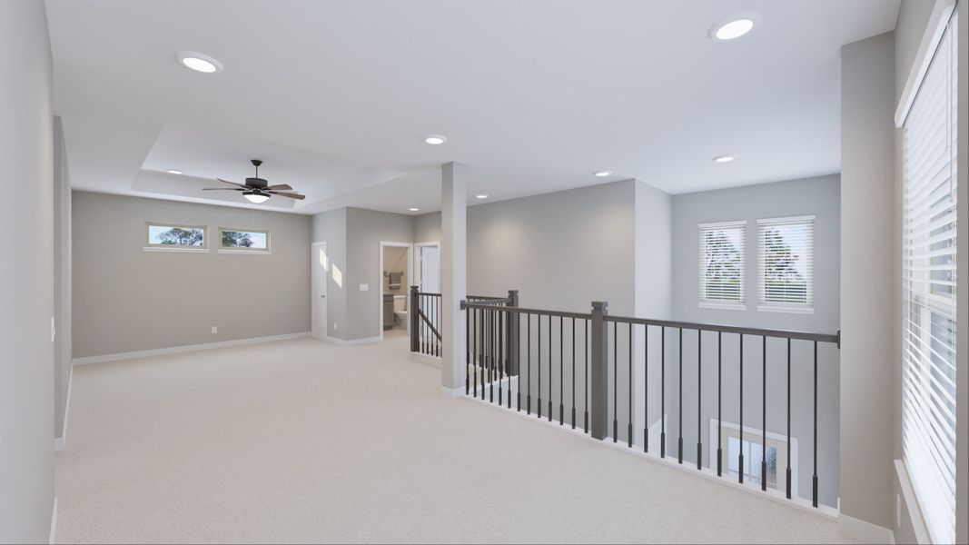 Representative unfurnished interior of a home built from the O'Conner by Tricoast Homes in Summer Place 35', Montgomery (Image 32). Representative unfurnished interior of a home built from the O'Conner by Tricoast Homes in Summer Place 35', Montgomery (Image 32).