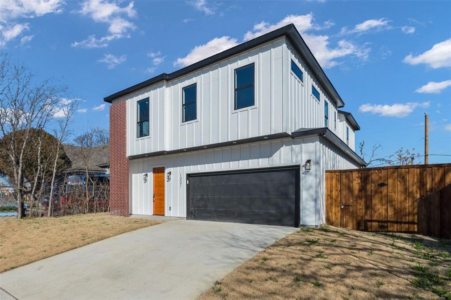 View of front of home with a garage