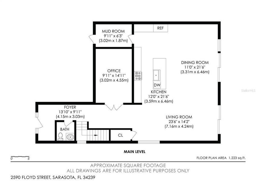 2D floor plan layout of this home in , Sarasota, FL (Image 6).