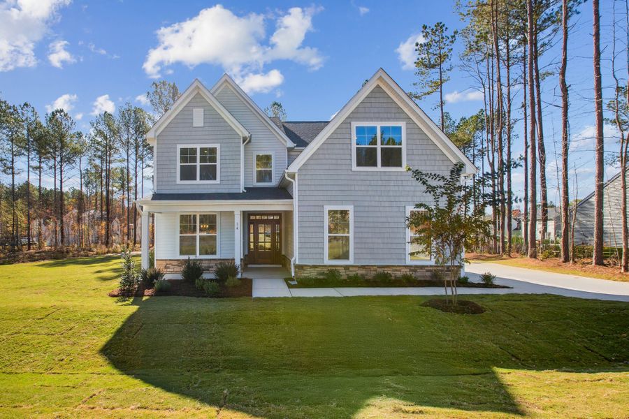 Representative exterior photo of a completed home built from the Fontana by Caruso Homes in Blue Run, Raleigh, NC (Image 28). Representative exterior photo of a completed home built from the Fontana by Caruso Homes in Blue Run, Raleigh, NC (Image 28).