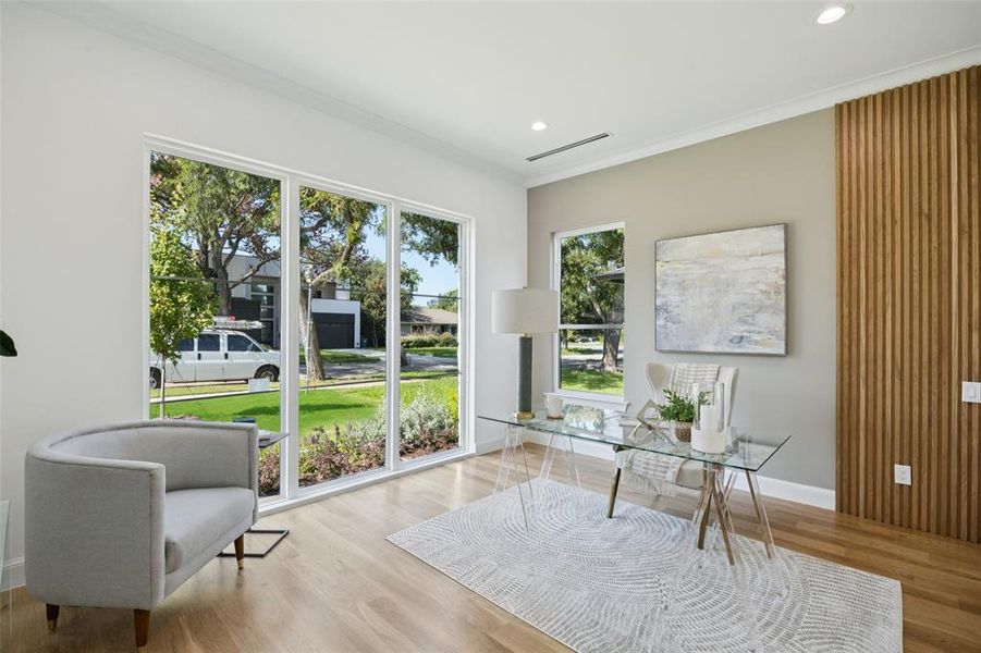 Furnished interior view inside a new home in , Dallas (Image 11).