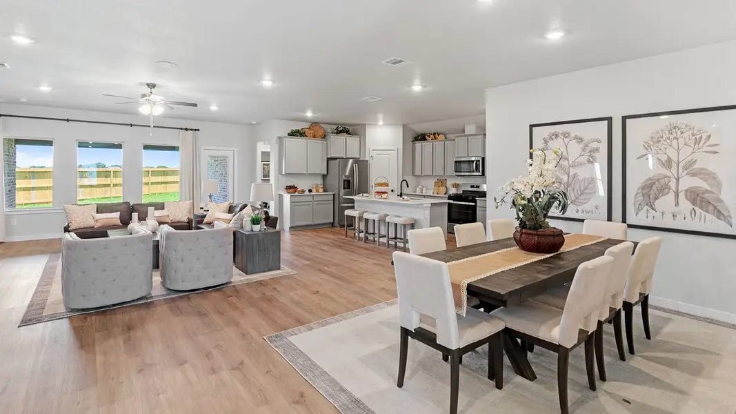 Furnished interior view inside a new home in The Lakes Northwest, Robstown (Image 8).