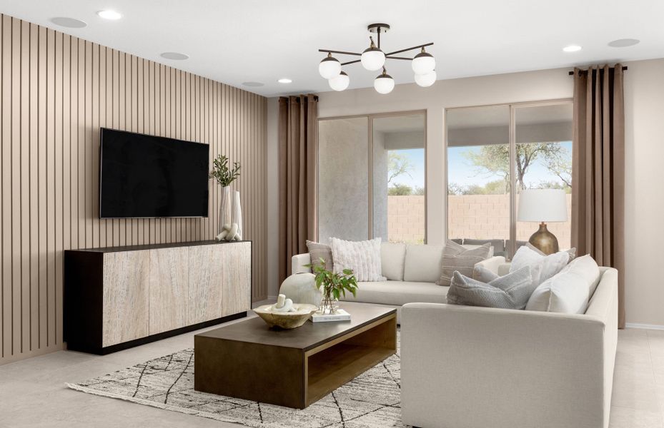 Representative furnished interior of a home built from the Hideaway by Del Webb in Sun City Anthem at Merrill Ranch, Florence (Image 11).