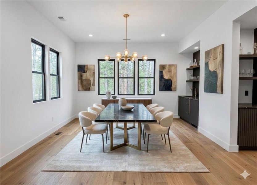 Furnished interior view inside a new home in , Buford (Image 9).