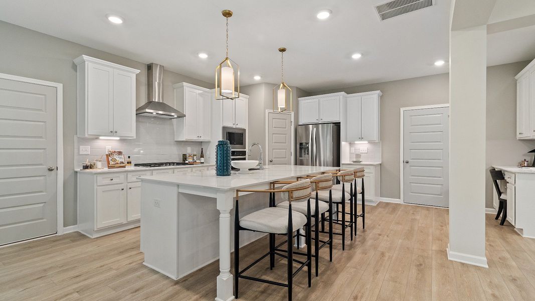 Furnished interior view inside a new home in Cambria at Traditions, Hampton (Image 16). Furnished interior view inside a new home in Cambria at Traditions, Hampton (Image 16).