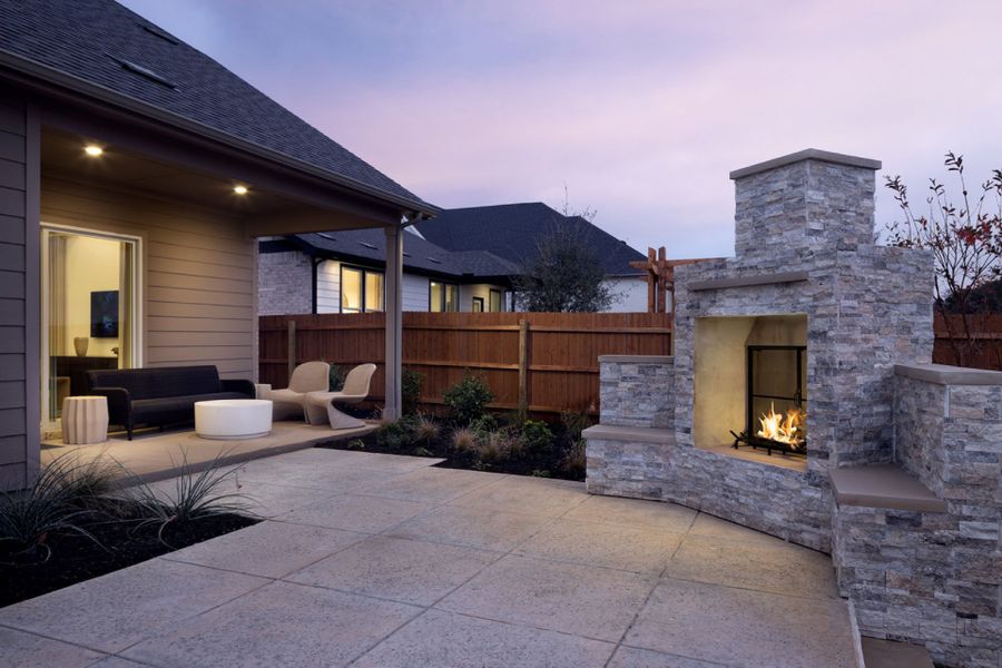 Representative exterior details of a home built from the Iredell by Pulte Homes in Saddleback at Santa Rita Ranch, Liberty Hill (Image 3).