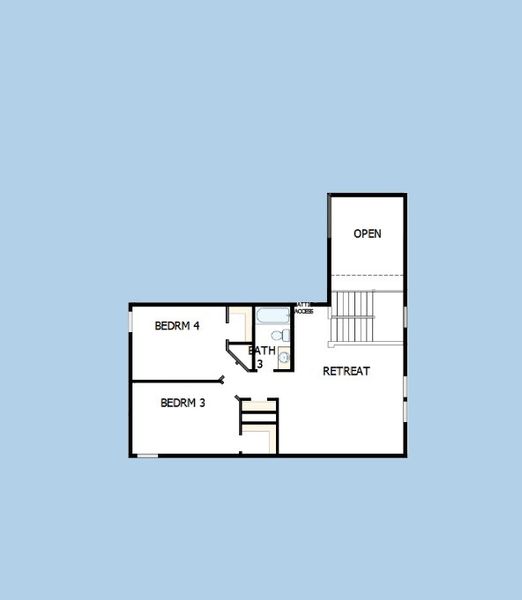 2D floor plan layout of this home in Windsong - Reserve Series, Boerne, TX (Image 3). 2D floor plan layout of this home in Windsong - Reserve Series, Boerne, TX (Image 3).