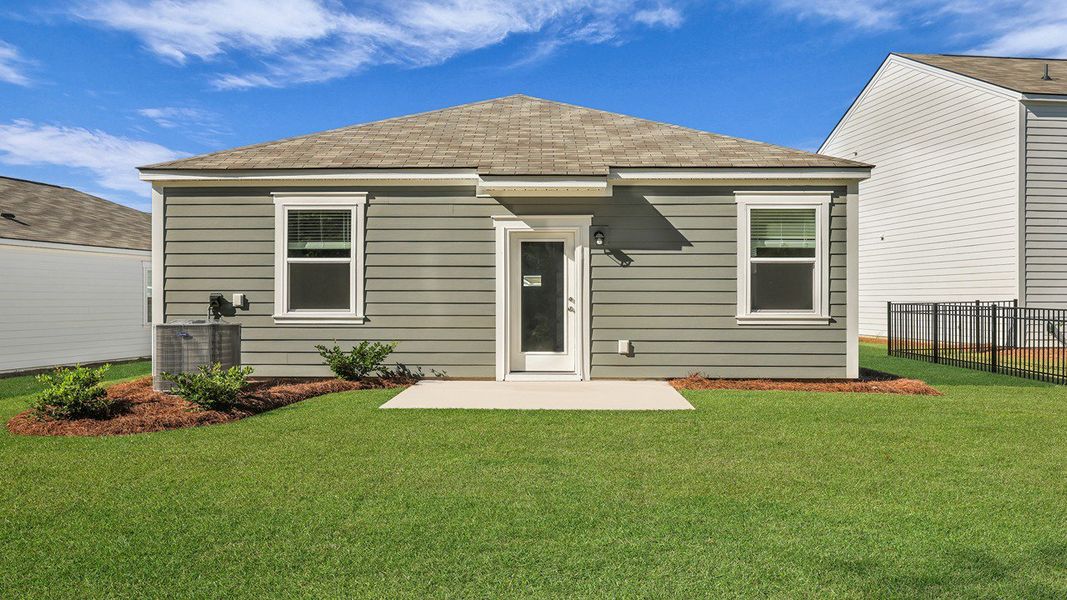 Exterior details and patio area of a home in The Oaks at Center Station, Hollywood (Image 23).