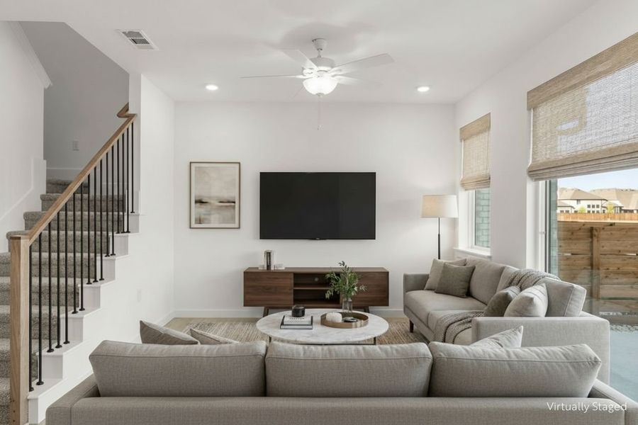 Furnished interior view inside a new home in Ten Mile Creek, Celina (Image 6). Furnished interior view inside a new home in Ten Mile Creek, Celina (Image 6).