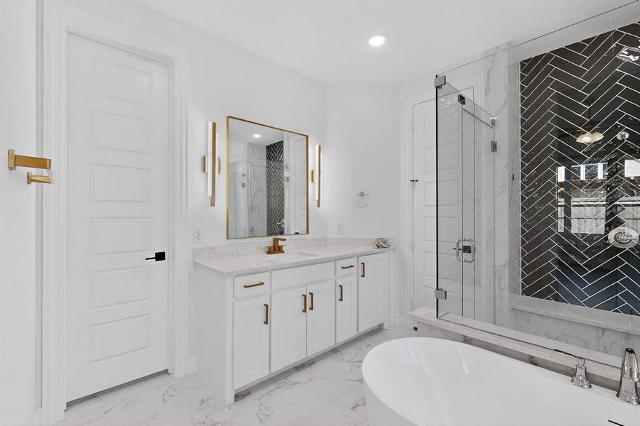 Furnished interior view inside a new home in , Prosper (Image 15).