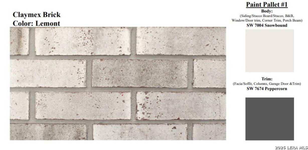 Sample of building materials used in homes in The Parklands, Schertz (Image 3).