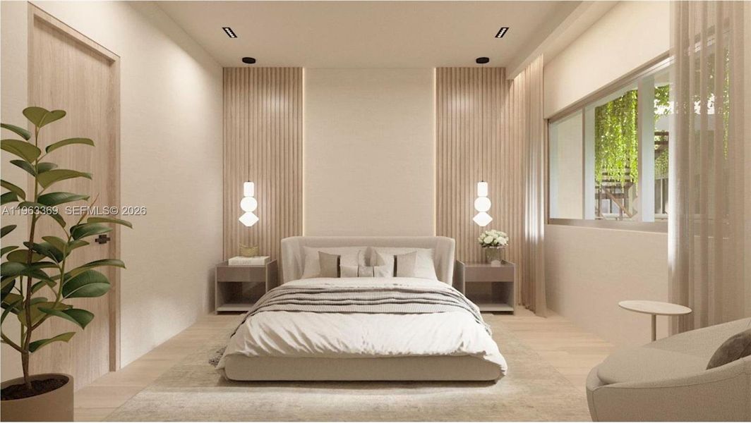 Furnished interior view inside a new home in , Miami Beach (Image 19).