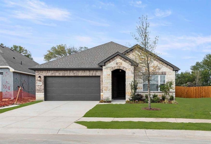 Front exterior of a new home in Monticello Park, Princeton, TX, highlighting curb appeal (Image 19).
