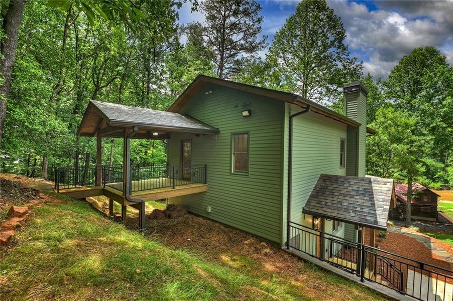 Exterior details and patio area of a home in , Ellijay (Image 20). Exterior details and patio area of a home in , Ellijay (Image 20).
