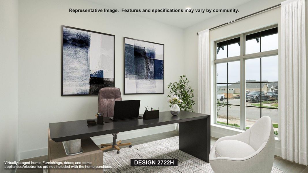 Furnished interior view inside a new home in Wolf Ranch, Georgetown (Image 5).