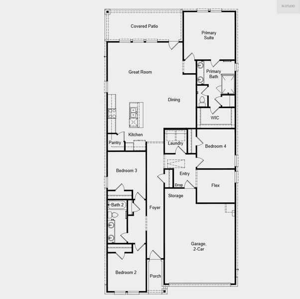 Additional Highlights Include: covered patio, white shaker style cabinets and granite countertops throughout.