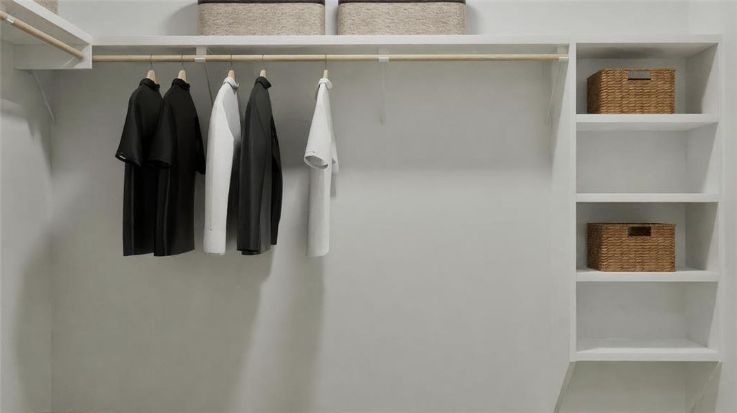 View of spacious closet