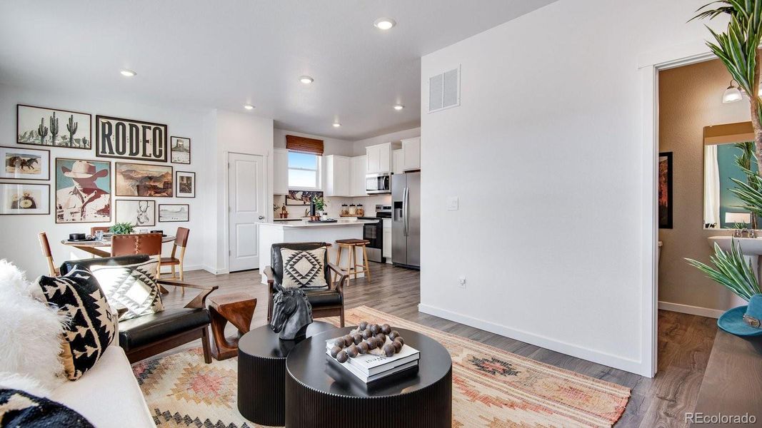 Furnished interior view inside a new home in The Ridge at Lorson Ranch, Colorado Springs (Image 17).