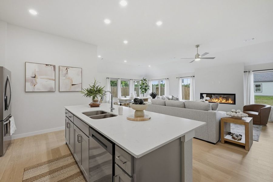 Representative furnished interior of a home built from the The Albany by Lillian Custom Homes in Tabor Ranch, Ponder (Image 16).