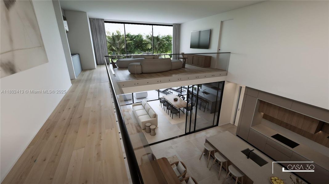 Furnished interior view inside a new home in , Miami (Image 15). Furnished interior view inside a new home in , Miami (Image 15).