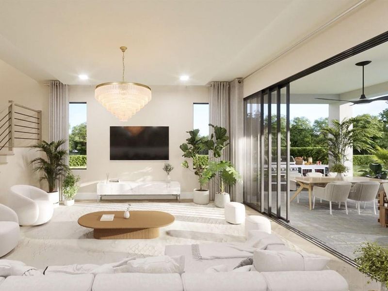 Great room and outdoor kitchen