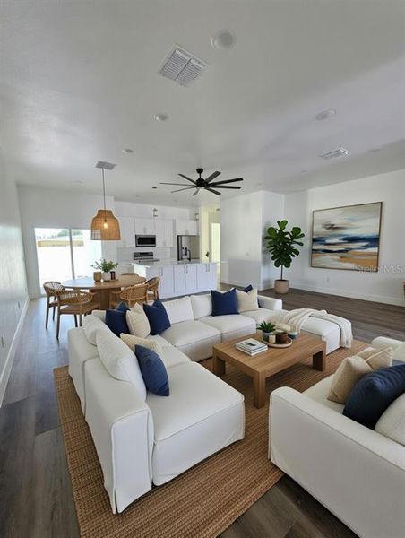 Furnished interior view inside a new home in , Seminole (Image 12).