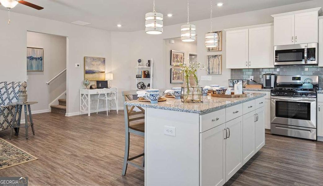 Furnished interior view inside a new home in Bryson Farms, Byron (Image 14).