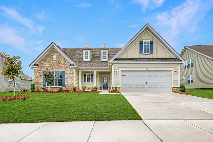 Front exterior of a new home in Roselyn: Primrose, Lancaster, SC, highlighting curb appeal (Image 1).