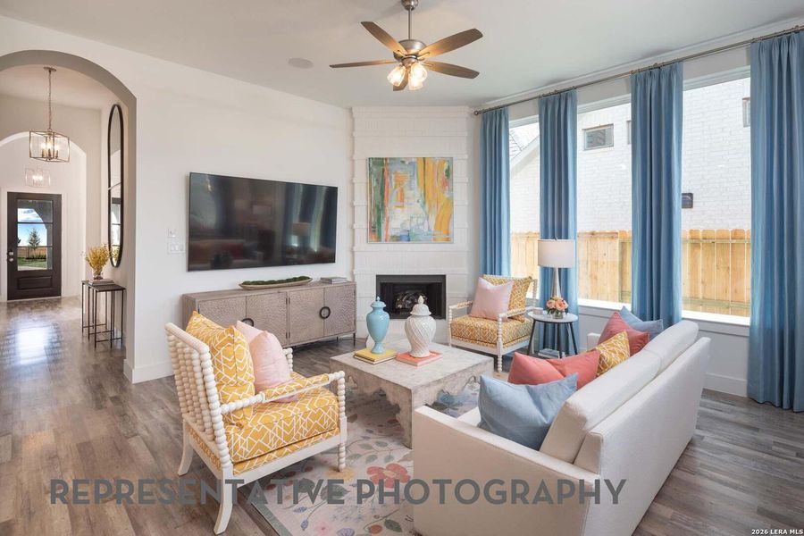 Furnished interior view inside a new home in The Ranches at Creekside, Boerne (Image 7). Furnished interior view inside a new home in The Ranches at Creekside, Boerne (Image 7).