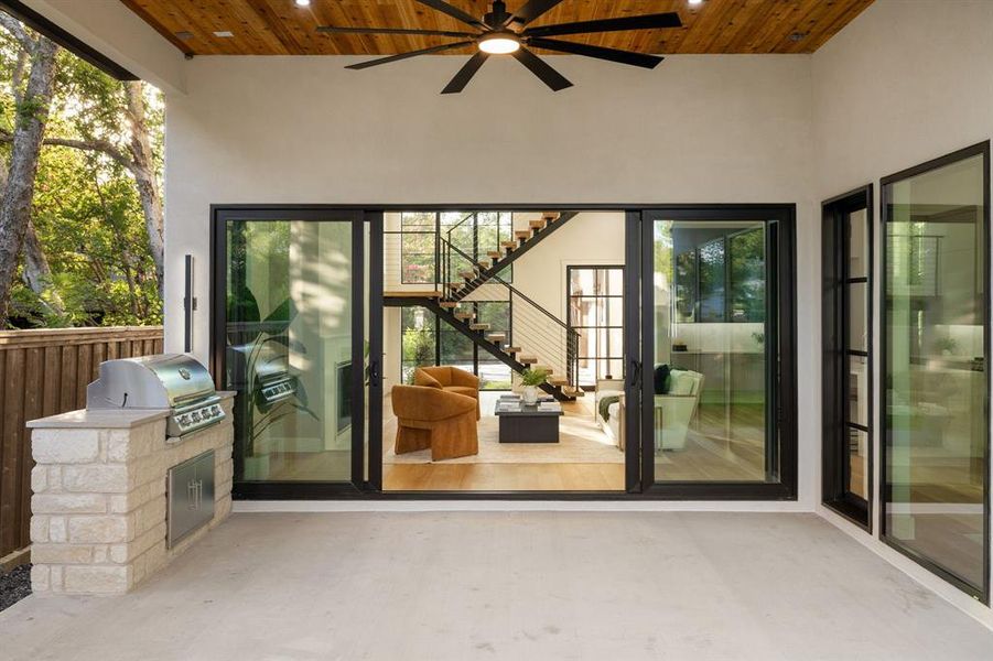Exterior details and patio area of a home in , Dallas (Image 30).