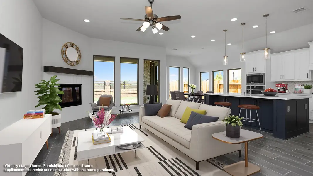 Furnished interior view inside a new home in Midline, Houston (Image 5).