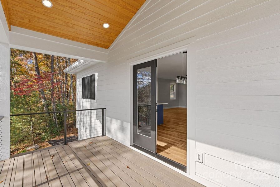 Exterior details and patio area of a home in , Candler (Image 26).