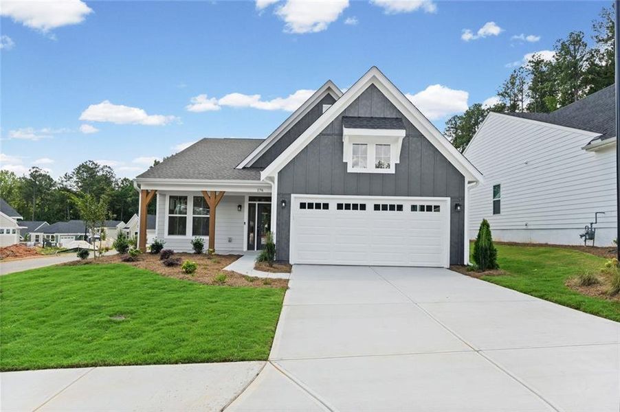 Front exterior of a new home in Easton Park, Dallas, GA, highlighting curb appeal (Image 17). Front exterior of a new home in Easton Park, Dallas, GA, highlighting curb appeal (Image 17).