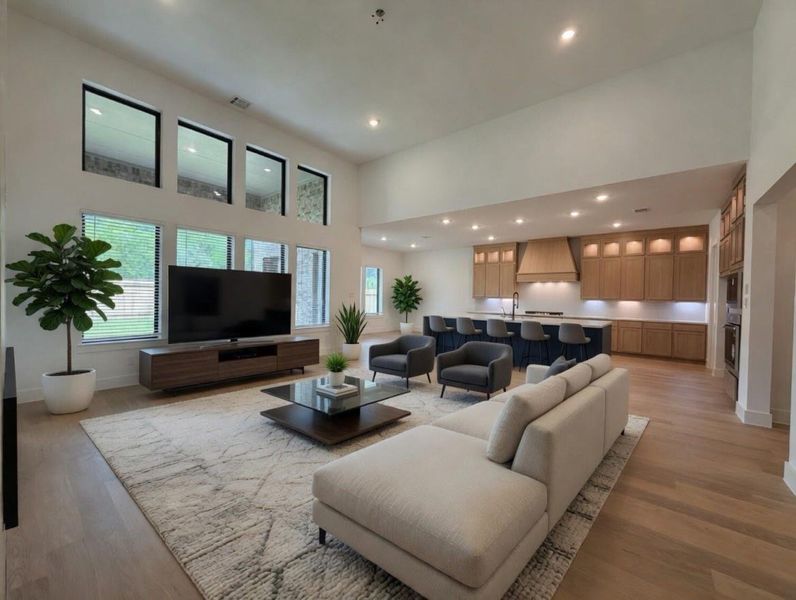 Furnished interior view inside a new home in Friendswood Trails, Friendswood (Image 16). Furnished interior view inside a new home in Friendswood Trails, Friendswood (Image 16).