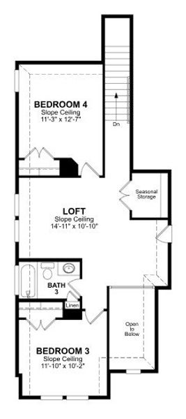 2D floor plan layout of this home in Copia Pines, Montgomery, TX (Image 3).