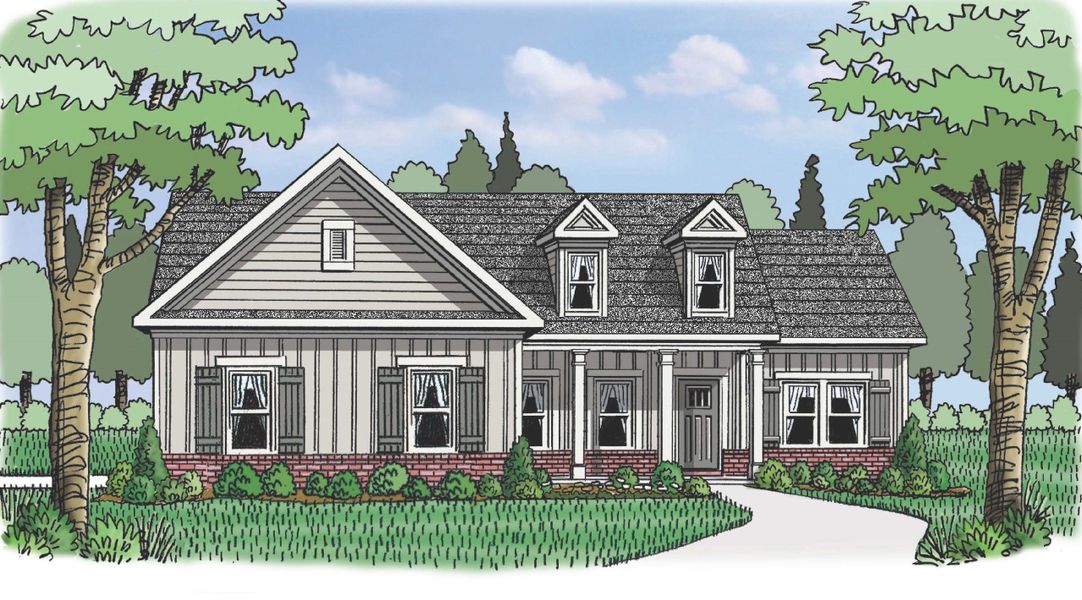 Representative exterior photo of a completed home built from the (GA)The Ava | Side Entry by Reliant Homes in Alcovy Station, Covington, GA (Image 3).