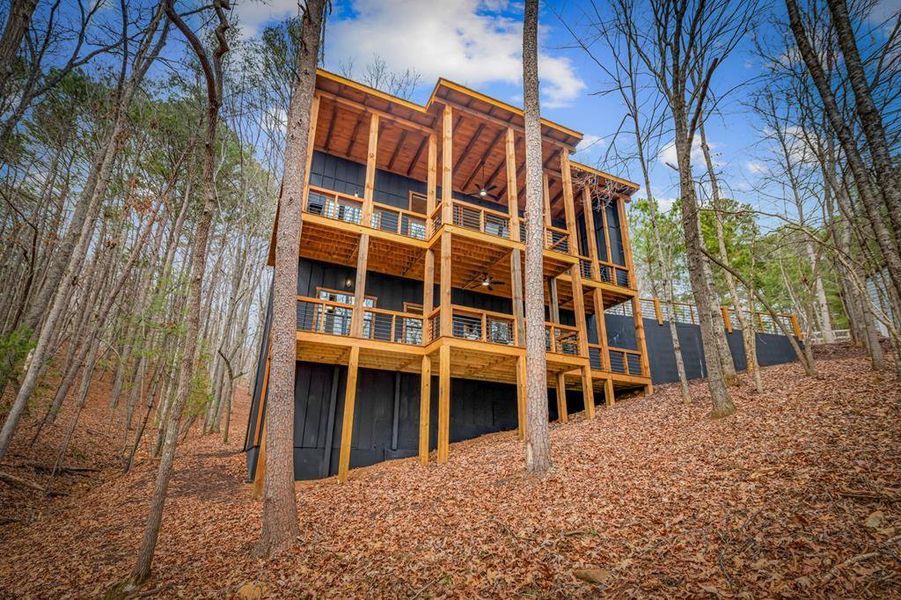 Exterior details and patio area of a home in , Morganton (Image 29).