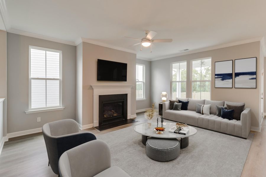 Furnished interior view inside a new home in Pineland Preserve, Summerville (Image 7).